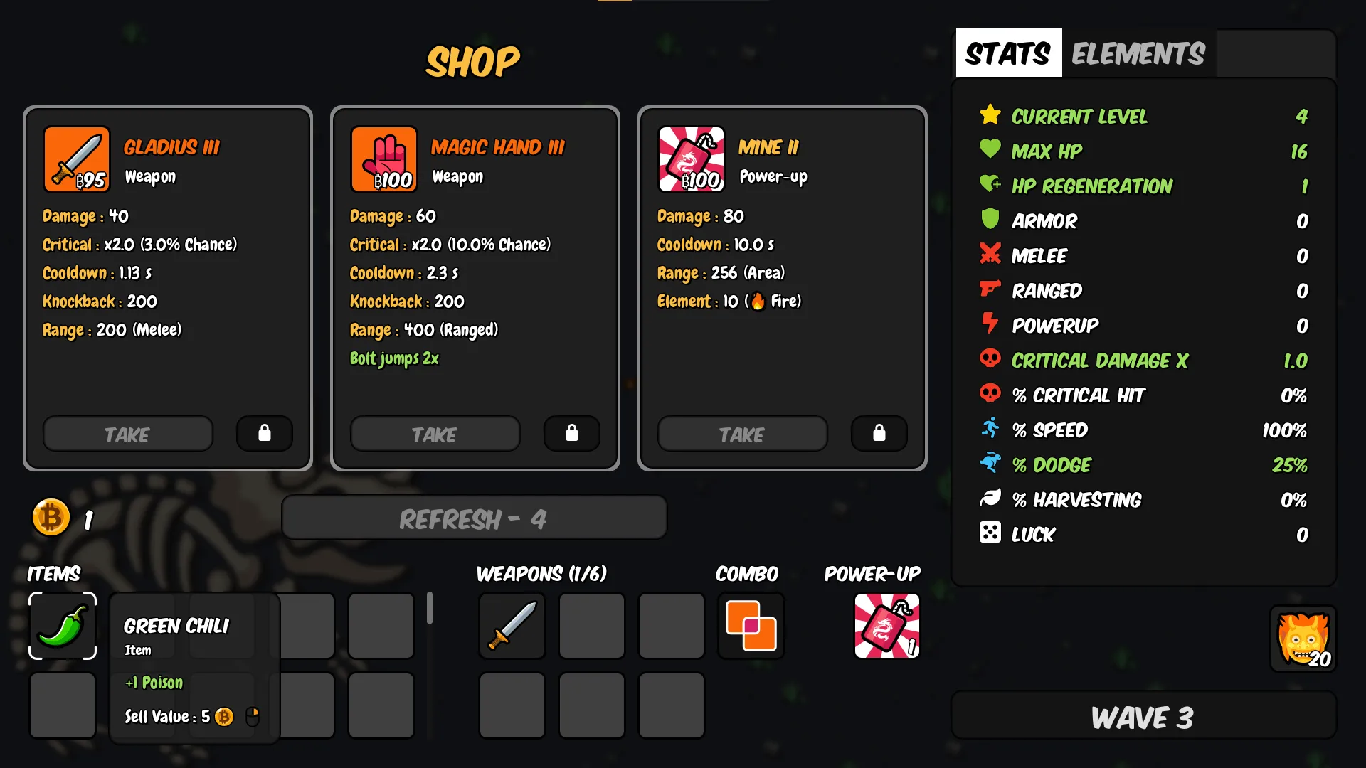 BAENANA screenshot showing the in‑game shop and upgrade purchase menu